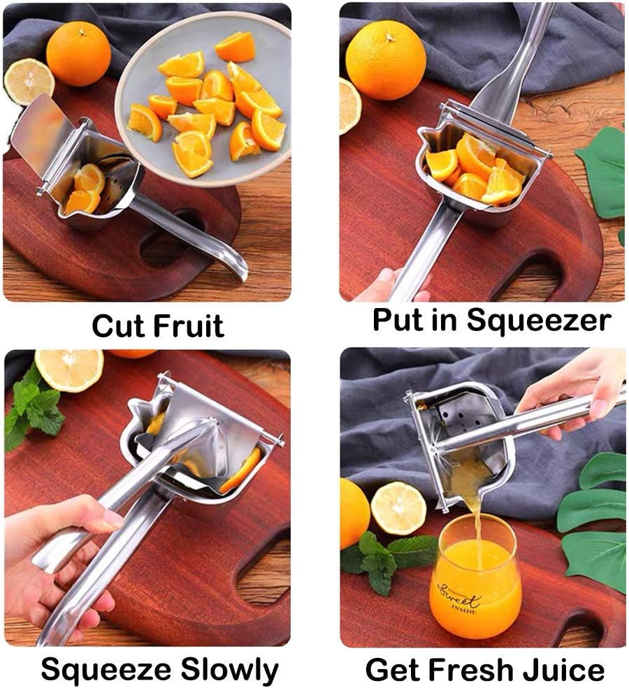real-stainless-steel-lemon-squeezer-citrus-juicer-hand-press-heavy-duty-manual-squeeze-juice-extractor-maker-orange-lime-grapefruit-presser-bonus-50-pcs-filter-bags