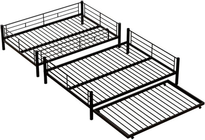 Full XL over Queen Bunk Bed with Trundle, Convertible Detachable 3 Beds9