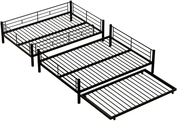 Full XL over Queen Bunk Bed with Trundle, Convertible Detachable 3 Beds9