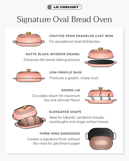 Le Creuset Enameled Cast Iron Oval Bread Oven, 11.5 Inch, Sea Salt8