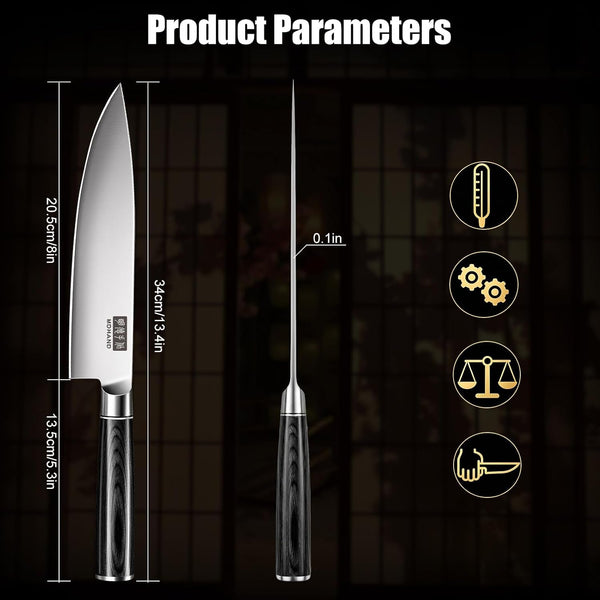 Chef Knife 8 Inch, Ultra Sharp Japanese Kitchen Knife Gift Box2