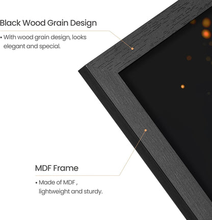 8X10 Picture Frame, Wall Gallery Photo Frames with Engineered Wood, Black 1 Pack4