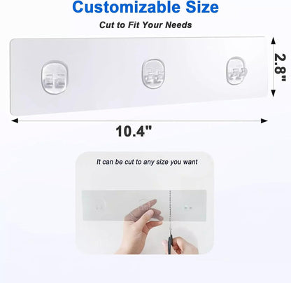 2 Pack Shower Caddy Adhesive Replacement, Waterproof Strong Adhesive Hooks Strips, No Drilling, for Shower Shelf Bathroom Storage Shelves Soap Holder Kitchen Racks5