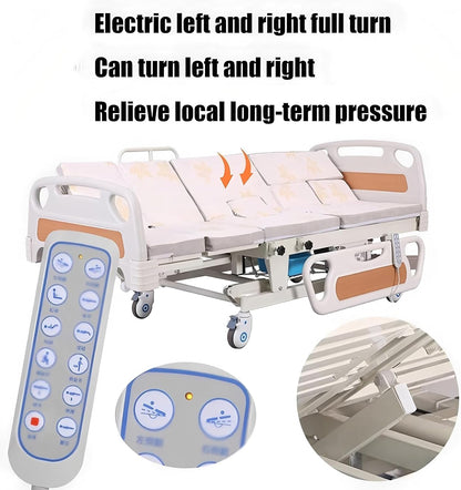 Full Electric Adjustable Hospital Bed with Built in Toilet & Lateral Tilting, Power Lift Clinical Nursing Bed for Elderly Seniors Bariatric,No Electric Lift6