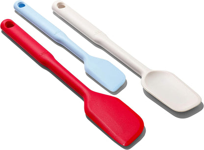 OXO Good Grips Silicone Heat Resistant Spatula Set - 3 Piece, Multicolor | Non-Stick Safe, Baking and Cooking Spatulas, Kitchen Utensils, Dishwasher Safe, for Scraping and Scooping10