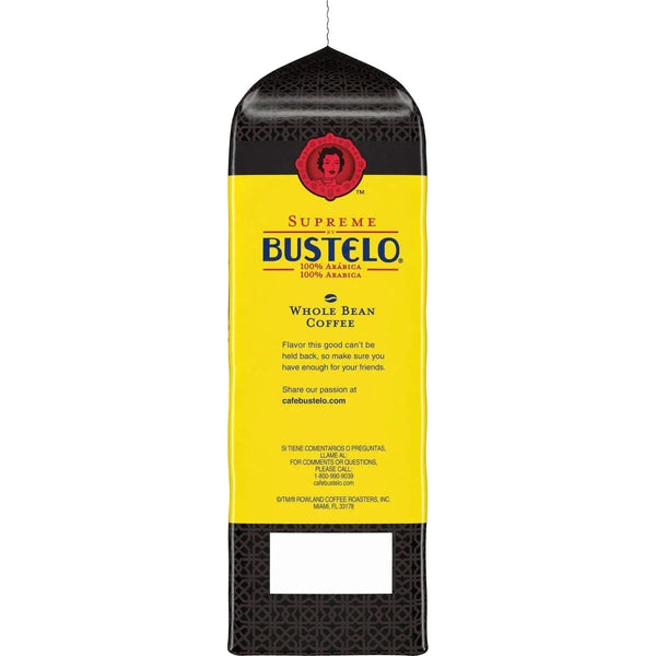 Supreme Bustelo Espresso Style Whole Bean Coffee, Dark Roast, 32 Oz., Each (SMU01800)6