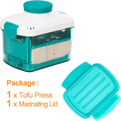 Adjustable Tofu Press with Marinating Lid, Dishwasher Safe, BPA Free | Adjustable Press for Any Thickness, Tofu Cheese Paneer, Evenly, No Crack, Marinate, No Mess, Hands-Free, save Paper Towels7