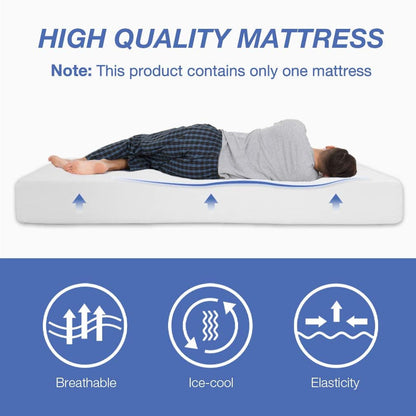 | 8 Inch Queen Mattress | Medium Firm | Gel Memory Foam | White4