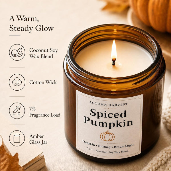 Fall Scented Candle Set of 6, 7 Oz Soy Candles for Home, Autumn Gift Set3