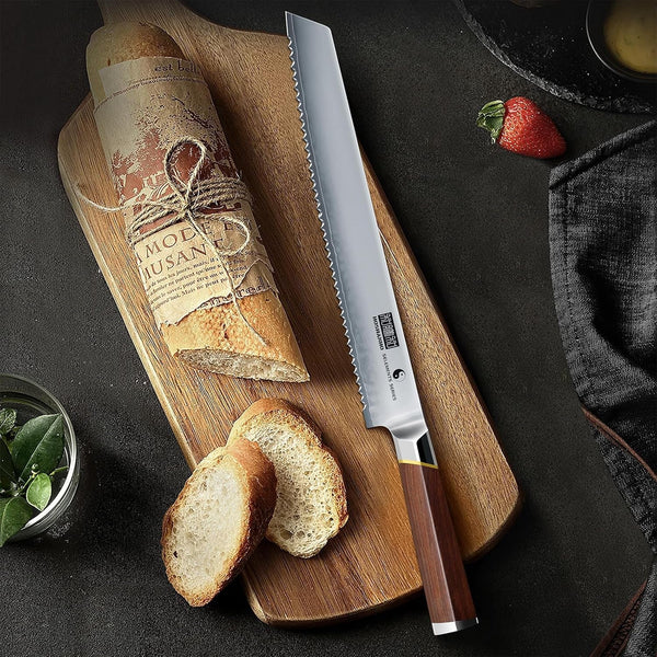 10" Bread Knife, Japanese Serrated Knife for Homemade, Sourdough5