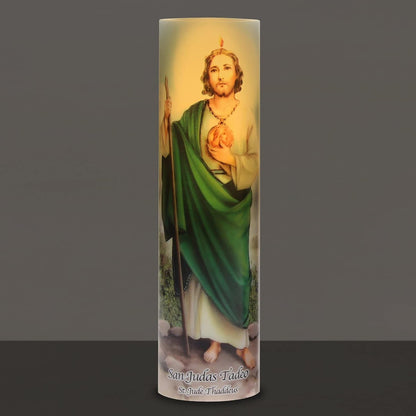 St. Jude Flameless LED Devotional Prayer Candle with Automatic Timer6