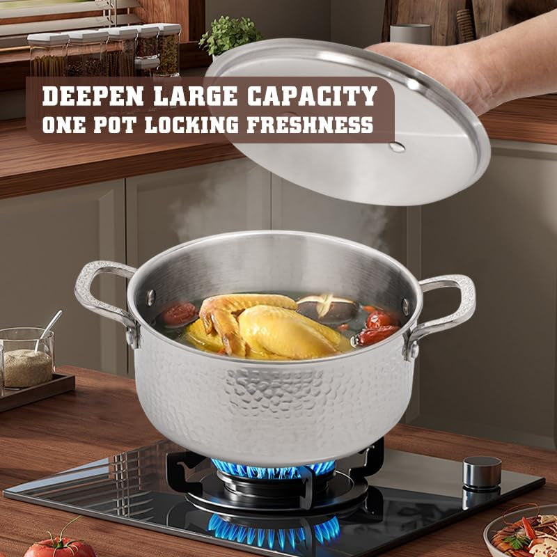 tri-ply-stainless-steel-stock-pot-with-lid-5-quart-hammered-stockpot-induction-cooking-pot-soup-pot-compatible-with-all-stovetops-5qt