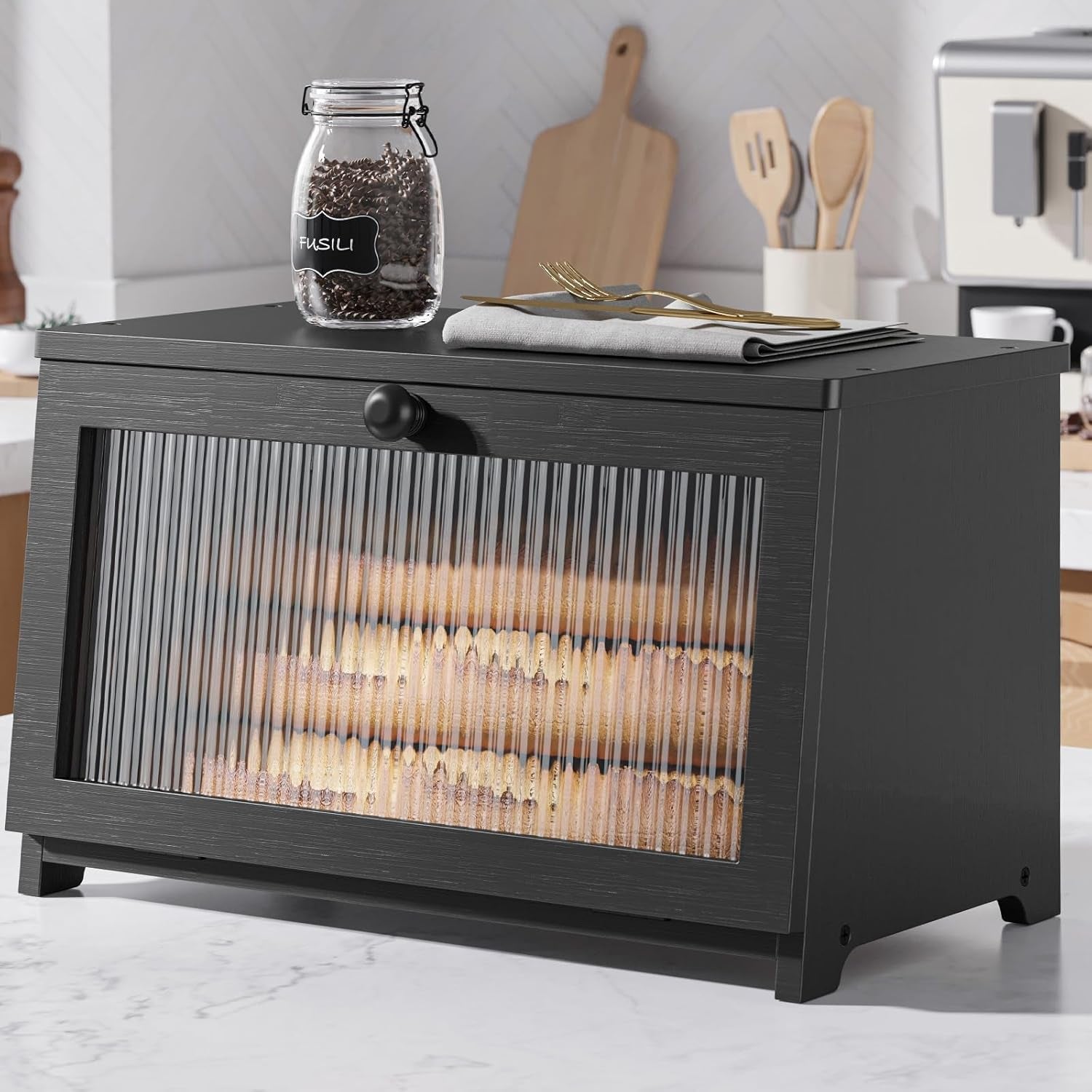 wooden-bread-box-for-kitchen-countertop-1-tier-black