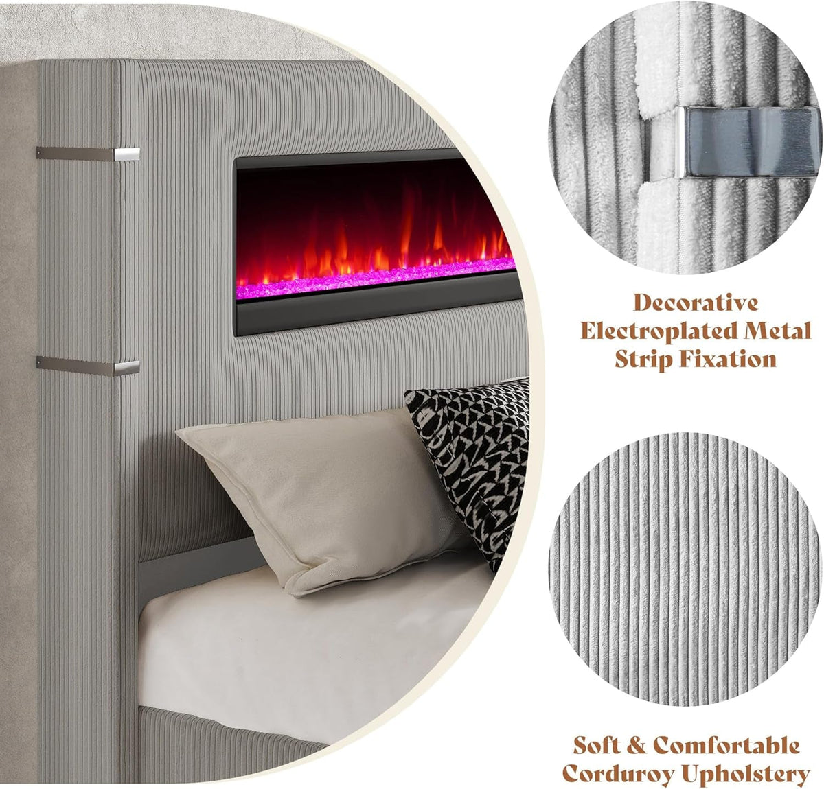 king-bed-frame-with-fireplace-upholstered-headboard-light-gray