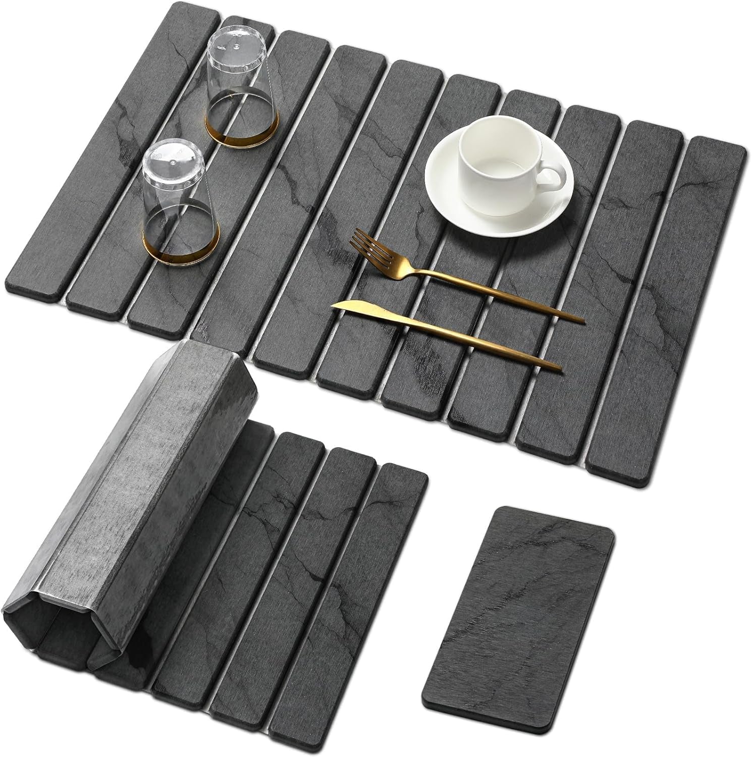 large-stone-dish-drying-mat-for-kitchen-counter-quick-dry-stone-dishes-bath-mats-foldable-water-absorbing-diatomaceous-earth-drying-organizer-pad-for-plate-rack-bottles-utensilsdark-gray-24-16