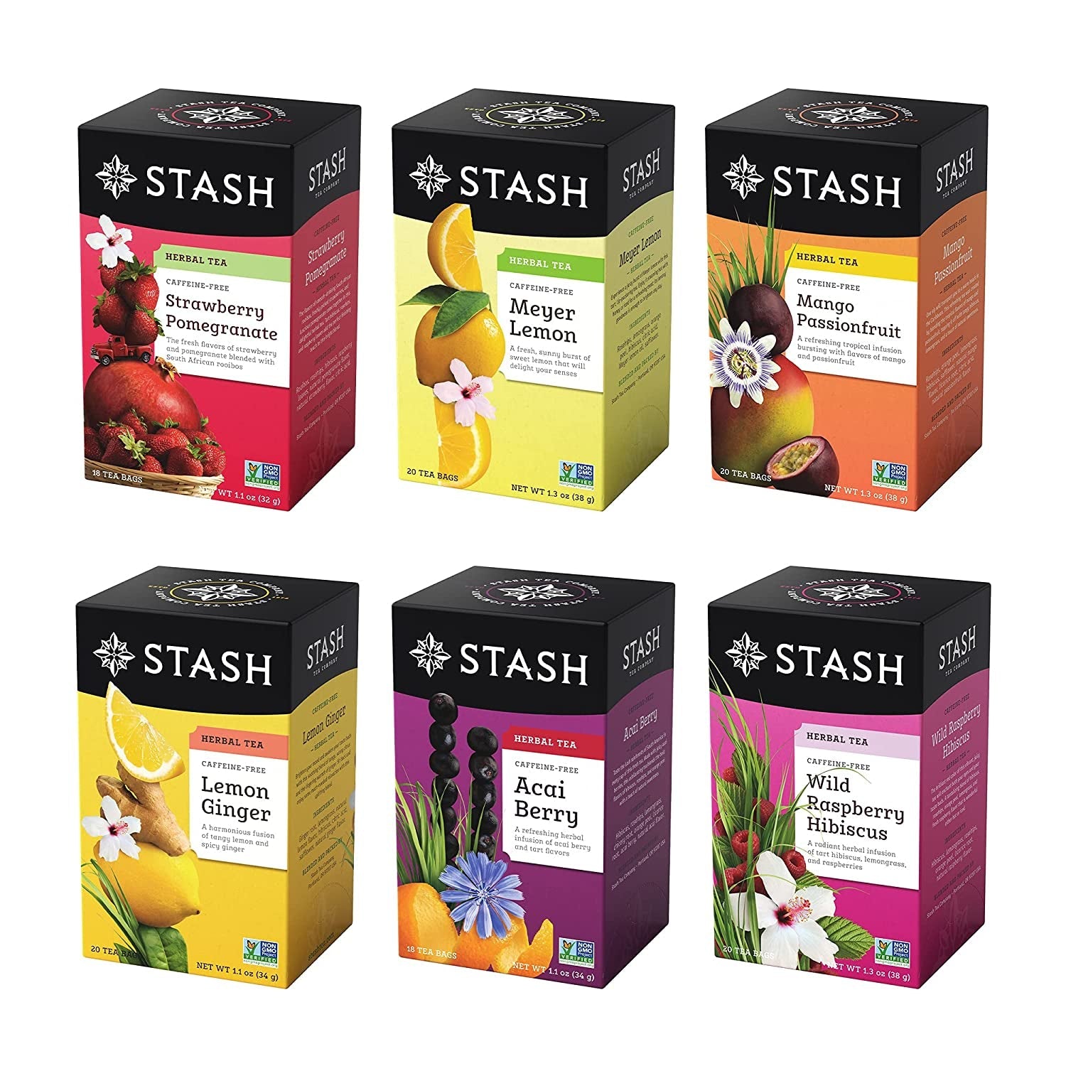 tea-fruity-herbal-tea-6-flavor-tea-sampler-6-boxes-with-18-20-tea-bags-each