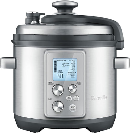 Breville Fast Slow Pro Pressure Cooker BPR700BSS, Brushed Stainless Steel | Craft a Variety of Delicious Meals with Multi-Cooker Designed for Fast, Slow, Pressure, and Steam Cooking | 6 Qt Capacity1