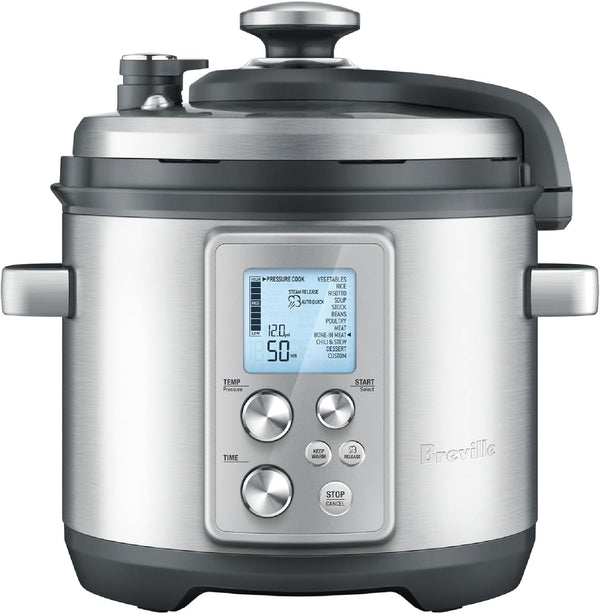 Breville Fast Slow Pro Pressure Cooker BPR700BSS, Brushed Stainless Steel | Craft a Variety of Delicious Meals with Multi-Cooker Designed for Fast, Slow, Pressure, and Steam Cooking | 6 Qt Capacity1