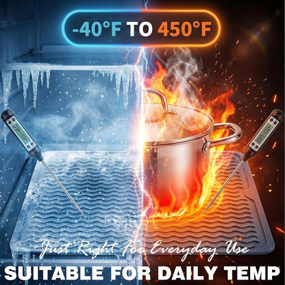 2 Pack  Silicone Dish Drying Mat for Kitchen Counter Heat Resistant under Sink Waterproof Coffee Bar Accessories Dining Rack Stone Utensil Holder Countertop Decor Must Haves 20266