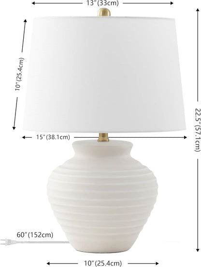 SAFAVIEH Lighting Ledger 22.5" Table Lamp, Bone TBL4352B4