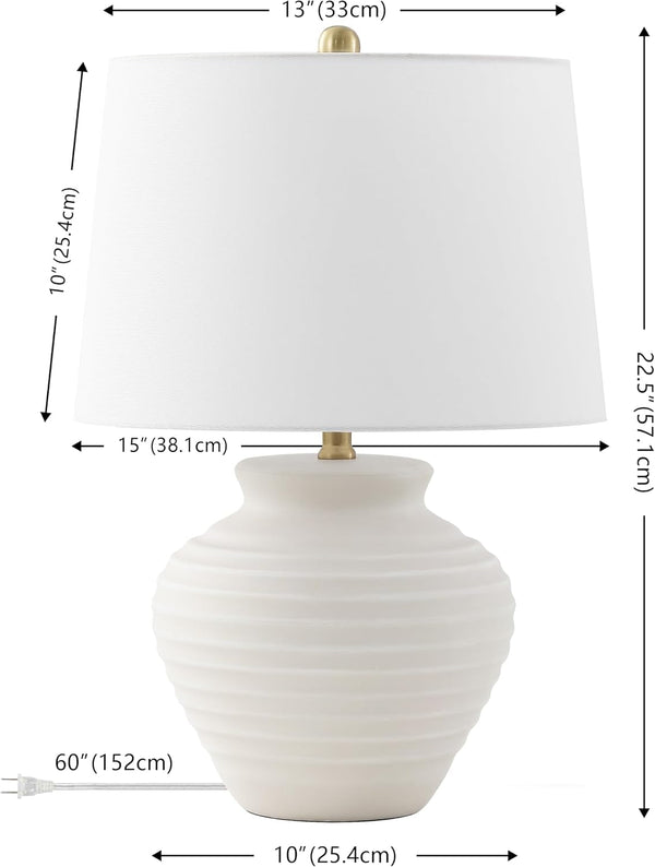 SAFAVIEH Lighting Ledger 22.5" Table Lamp, Bone TBL4352B4