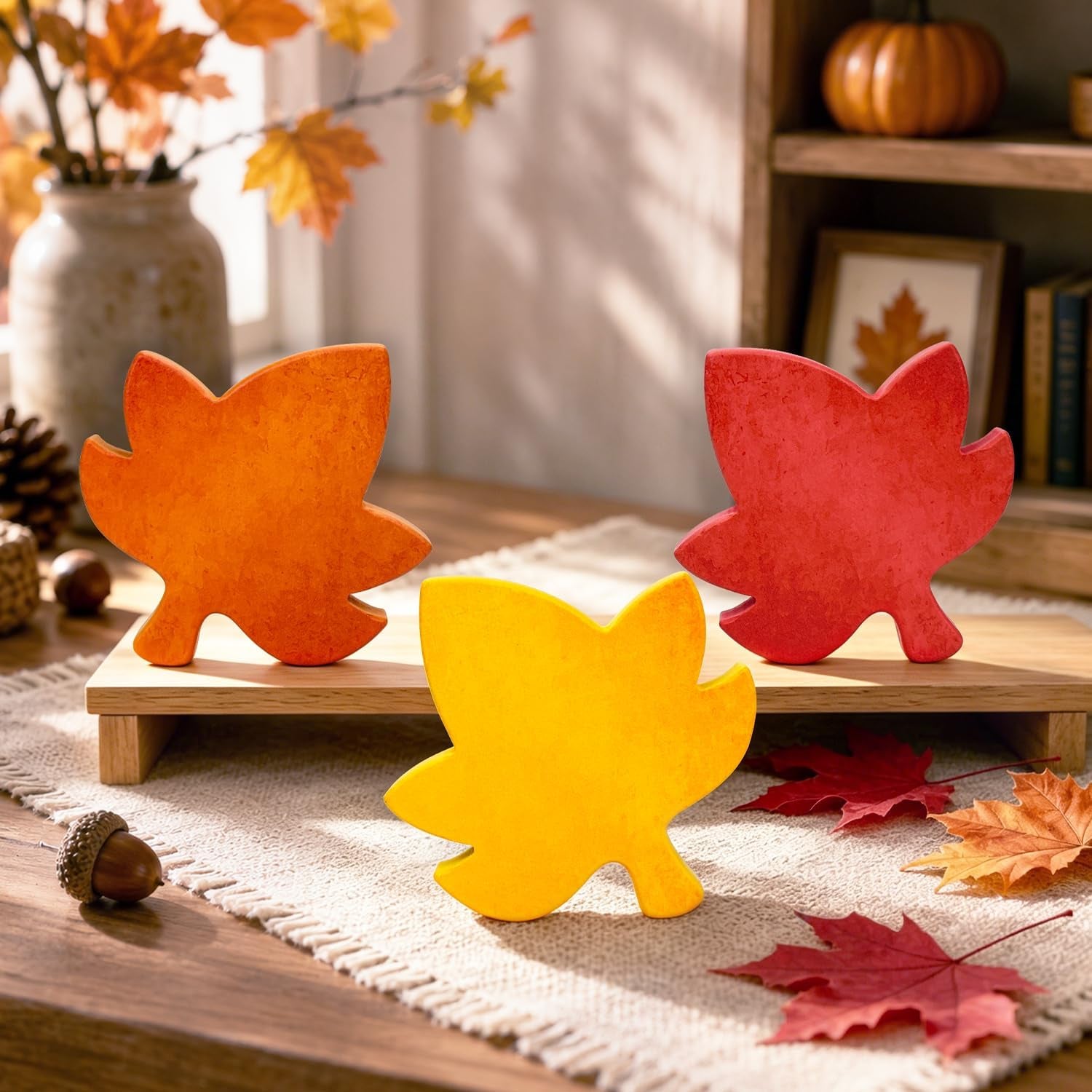 fall-table-decor-3-pcs-autumn-harvest-leaves-decorations-for-home-indoor-fall-maple-centerpiece-for-office-kitchen-party-wooden-farmhouse-thanksgiving-signs-gifts-for-tiered-tray-mantel-living-room