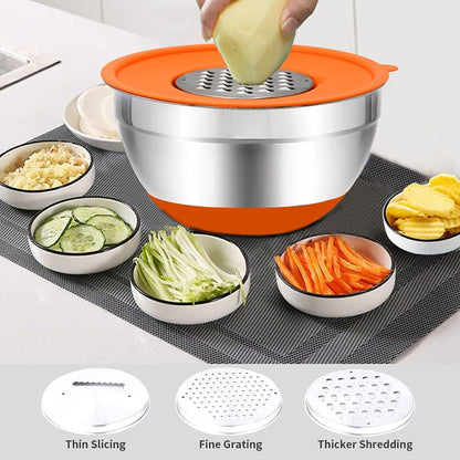 20PCS Stainless Steel Mixing Bowls with Airtight Lids Set2