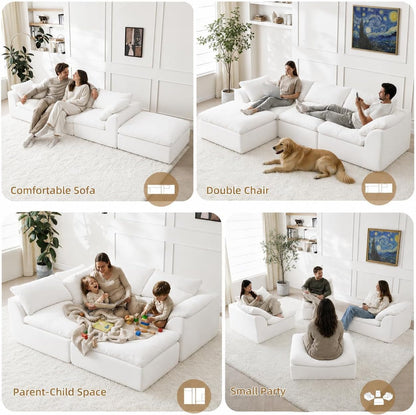 Cloud Couch Sectional, Boneless Modular Sofa for Living Room4