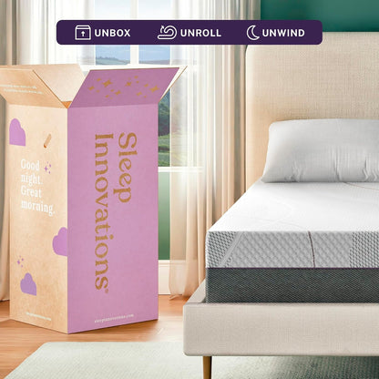 Marley 12 Inch Green Tea Gel Memory Foam Mattress, Full Size, Bed in a Box, Medium Firm Feel6