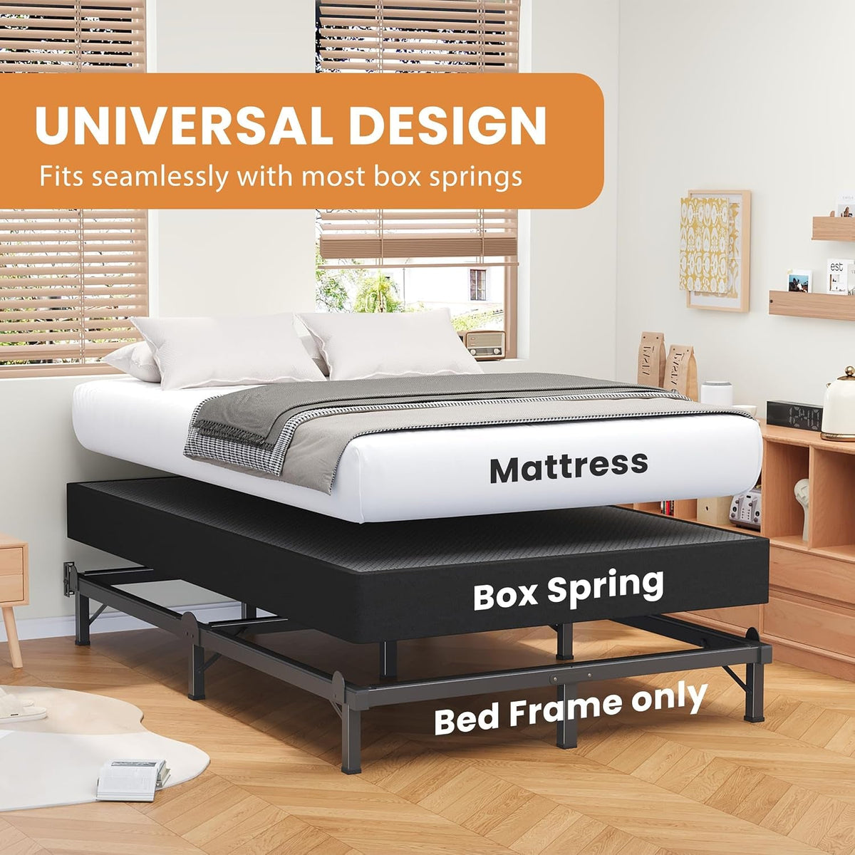 metal-bed-frame-king-8-inches-for-box-spring-9-legs-support-basics