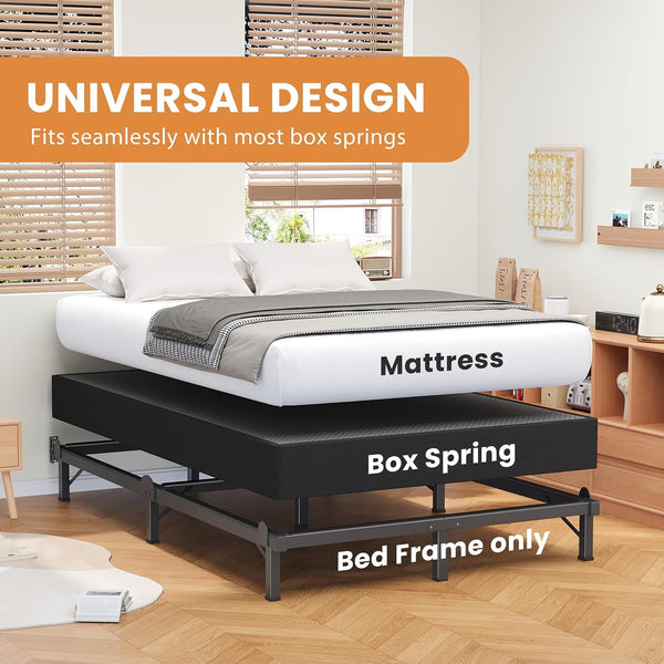 Metal Bed Frame King 8 Inches for Box Spring, 9-Legs Support Basics7