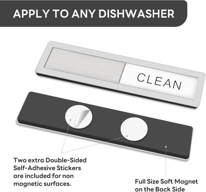 Kitchentour Dishwasher Magnet Clean Dirty Sign, Premium Stainless Steel Clean Dirty Magnet for Dishwasher Funny, Strong Magnet Non-Scratch Dishwasher Sign Kitchen Decor and Accessories5