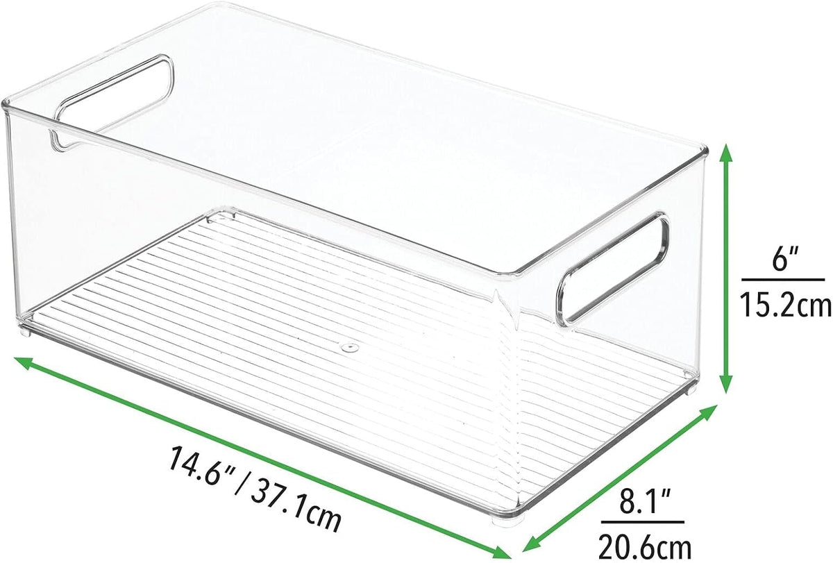 deep-plastic-storage-organizer-container-bin-bath-and-shower-organization-for-cabinet-cupboard-shelves-counter-or-closet-holds-shampoo-vitamins-ligne-collection-2-pack-clear