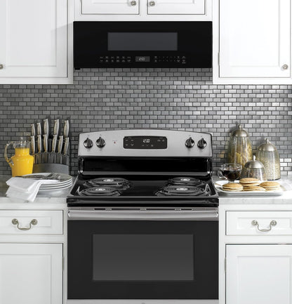 GE Profile 30" Over-The-Range Low Profile Microwave, 1.2 Cu. Ft., 1000 Watts, 400 CFM Hood Vent, LED Lighting, Auto Defrost, Installer-Friendly, Black, UVM9125DYBB5
