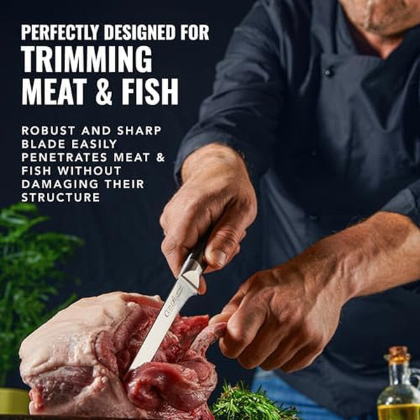 7" Fillet Knife for Fish & Meat and 6" Boning Knife – Razor Sharp, Flexible High Carbon German Steel, Full Tang Ergonomic Handle Design9
