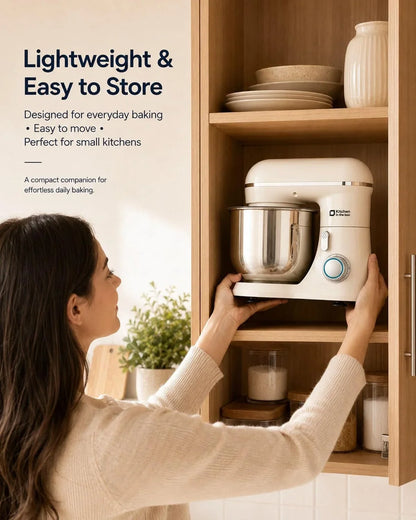 Stand Mixer, 3.5 QT Small Kitchen Electric Dough Mixer | 10-Speed, for 1–2 People, Beginner-Friendly, with Dishwasher-Safe Dough Hook, Beater & Egg Whisk, Cake, White5
