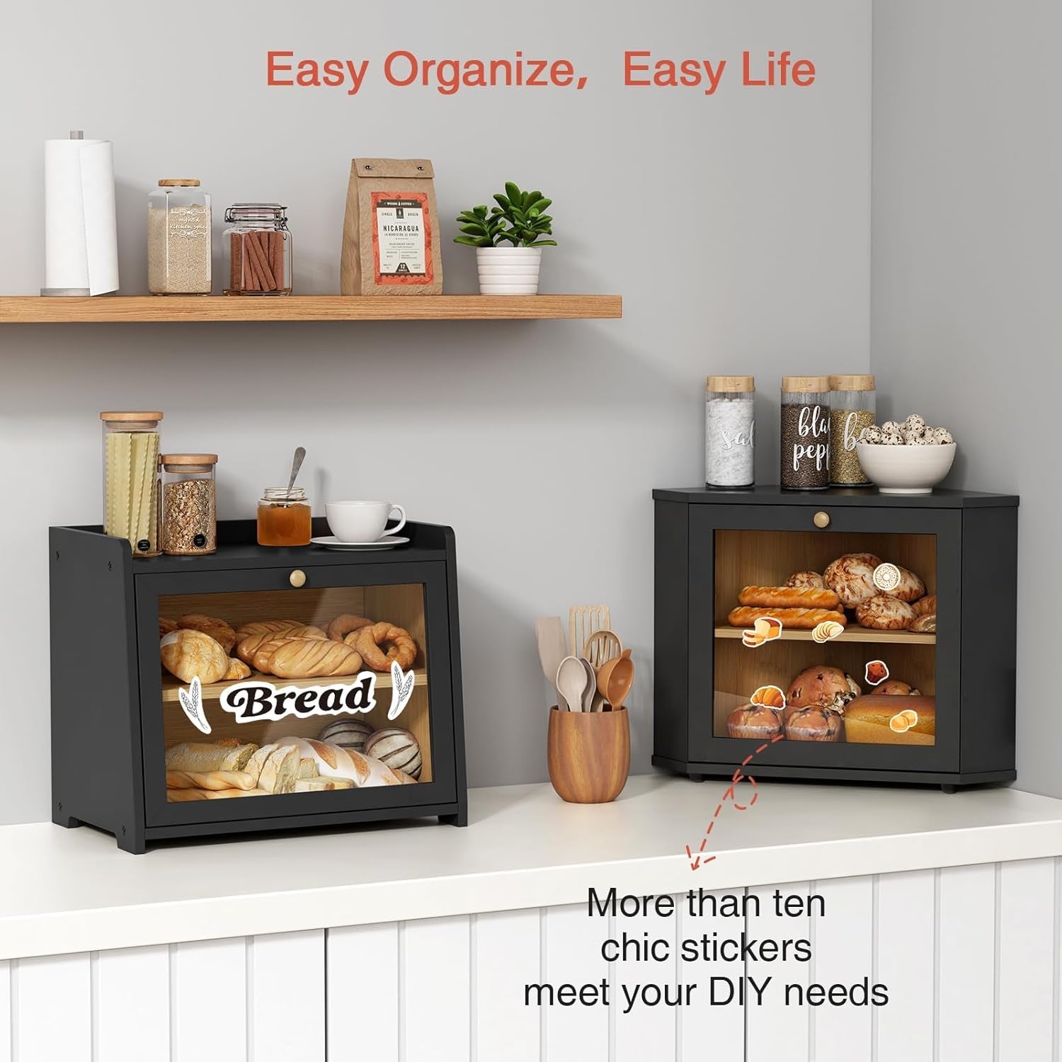 corner-bread-box-for-kitchen-countertop-black-bread-storage-container-for-homemade-bread-two-layer-breadbox-under-cabinet-mount-large-bread-holder-for-kitchen-counter-pantry-shelf