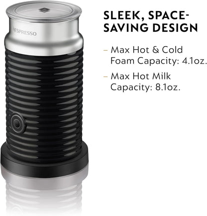 Nespresso Aeroccino 3 Milk Frother, Black, Steel | Steel4