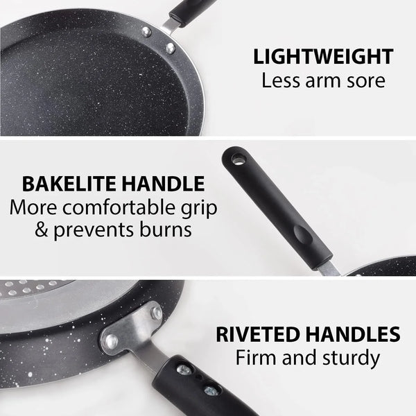 10.5 Inch Nonstick Crepe Pan with Spreader Induction Compatible, for Egg Omelet and Flat Pancake Frying Pan, PFOA & Ptfes Free (Black)5