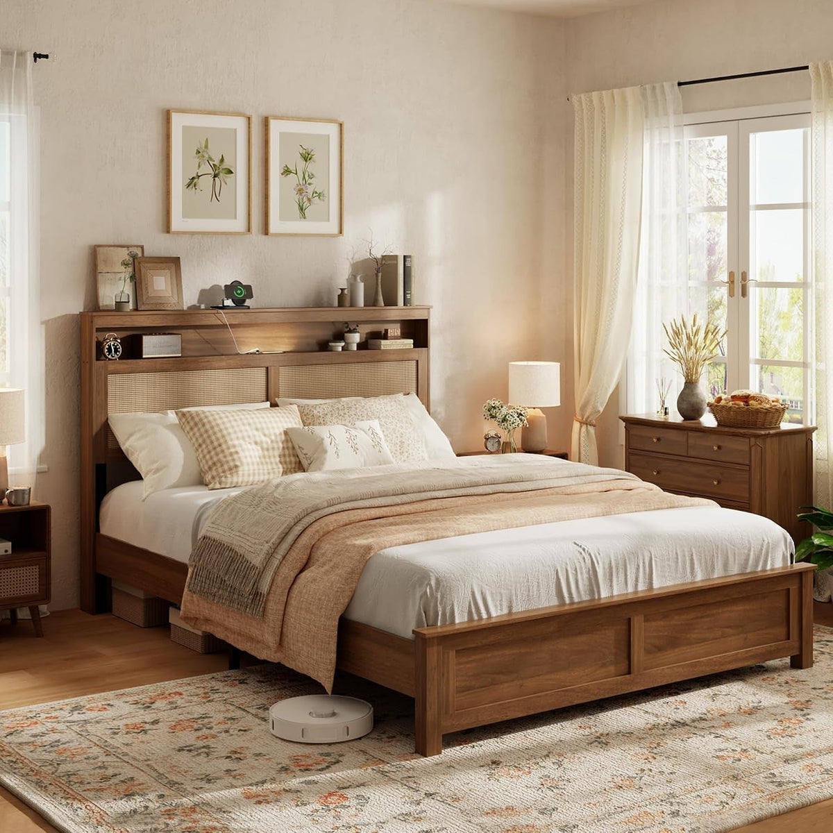 queen-bed-frame-with-natural-rattan-headboard-brown