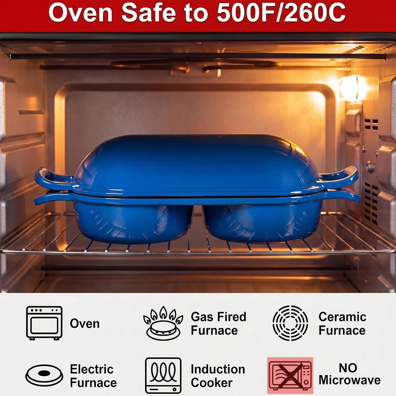cast-iron-dutch-oven-for-sourdough-bread-baking-mini-enameled-bread-pot-with-lid-nonstick-double-loaf-pan-for-homemade-bread-cake-meatloaf-oven-safe-to-500-f-16-5cm-diameter-blue