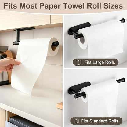 2-Pack Paper Towel Holder for Kitchen, Self-Adhesive & Drilling Mount7