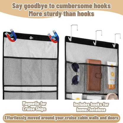 Magnetic Cruise Shower Organizer over the Door Organizer, Black3