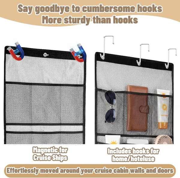 Magnetic Cruise Shower Organizer over the Door Organizer, Black3