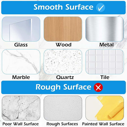 12 Pack Shower Caddy Adhesive Replacement, Shower Adhesive Strips, Strong Adhesive Hooks, Waterproof Sticker, No Drilling, for Bathroom Shelf and Kitchen Racks6