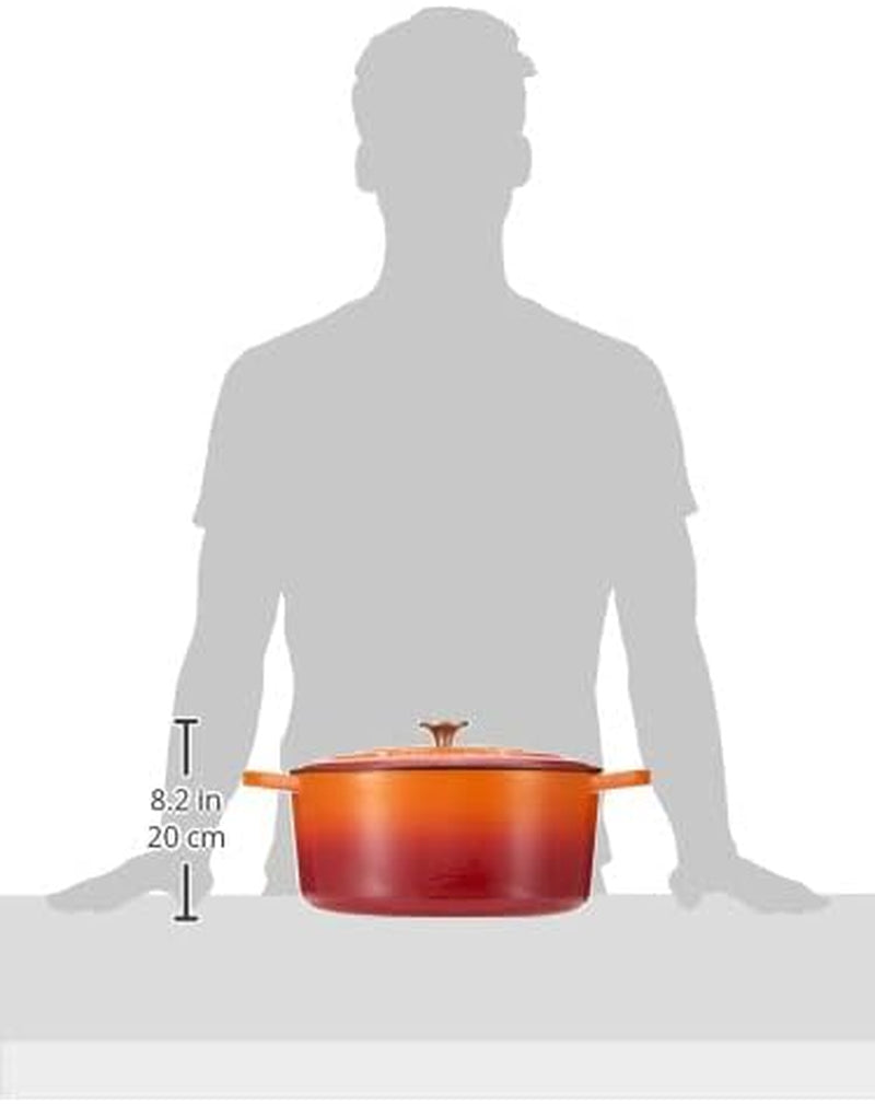 crock-pot-artisan-7-quart-oval-enameled-cast-iron-dutch-oven-sunset-orange-durable-heavy-duty-cookware-for-slow-cooking-roasting-baking-with-lid