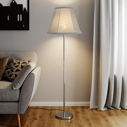 Bell Lamp Shade Set with 2 Lamp Harps – 2-Pack Gray Linen Shades with Metal Frame, 6.7"X13"X10", Spider Fitter for E26/E14 Table, Floor, and Pendant Lamps7
