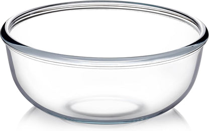 6 QT Large Glass Mixing Bowl, Clear Big Salad Bowl for Kitchen1