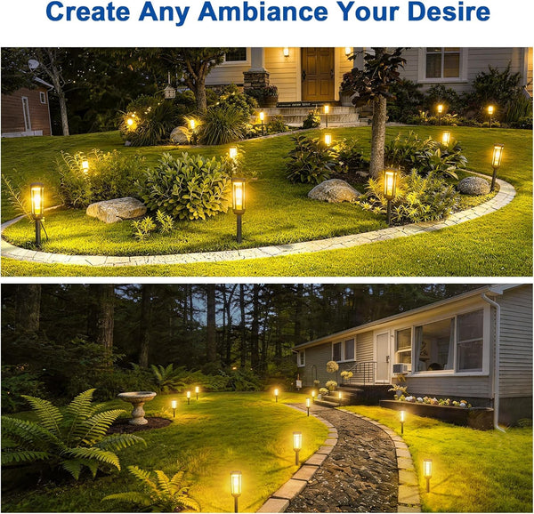 Solar Pathway Lights Outdoor Waterproof, 8 Pack Solar Walkway Lights7