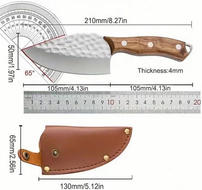Meat Cleaver, 4.5 Inch Stainless Steel Forged Knife Handmade Kitchen Chinese Chef Meat Slicing Knives2